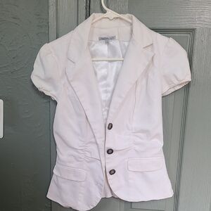 Charlotte Russe Short Sleeve Button-up Blazer